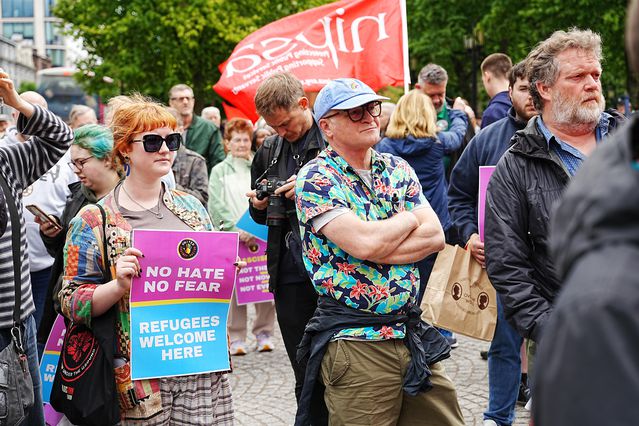Belfast'ta Irkçılık Karşıtı Miting