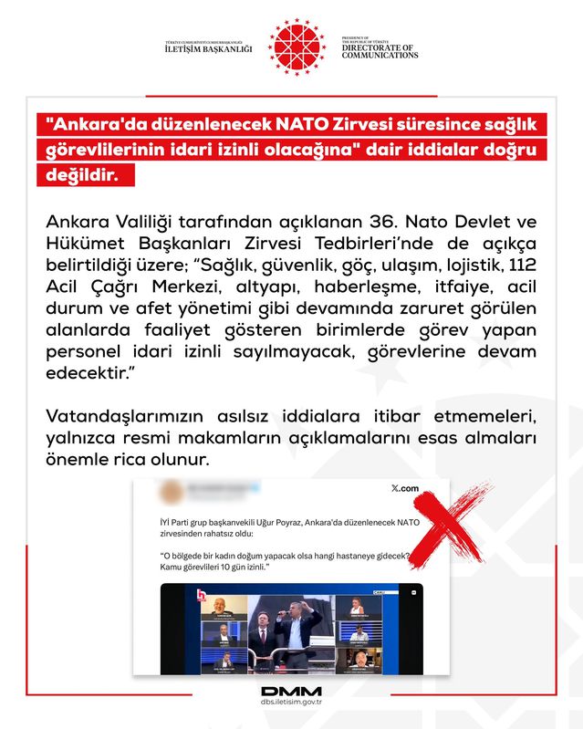 NATO Zirvesi'nde Sağlık Görevlileri İdari İzinli Değil