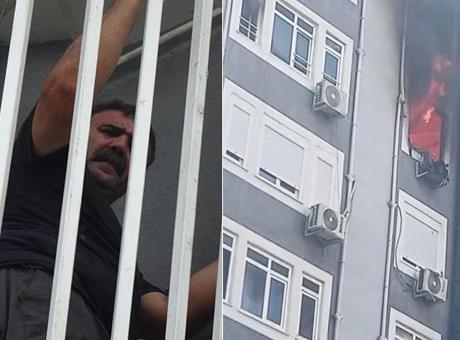 2 daireyi küle çeviren yangın! Mahsur kalan aile kurtarıldı